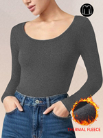 Womens Super soft Fleece Long Sleeve Thermal Shirts for Women Cold Weather Womens Thermal Underwear Tops Base Layer