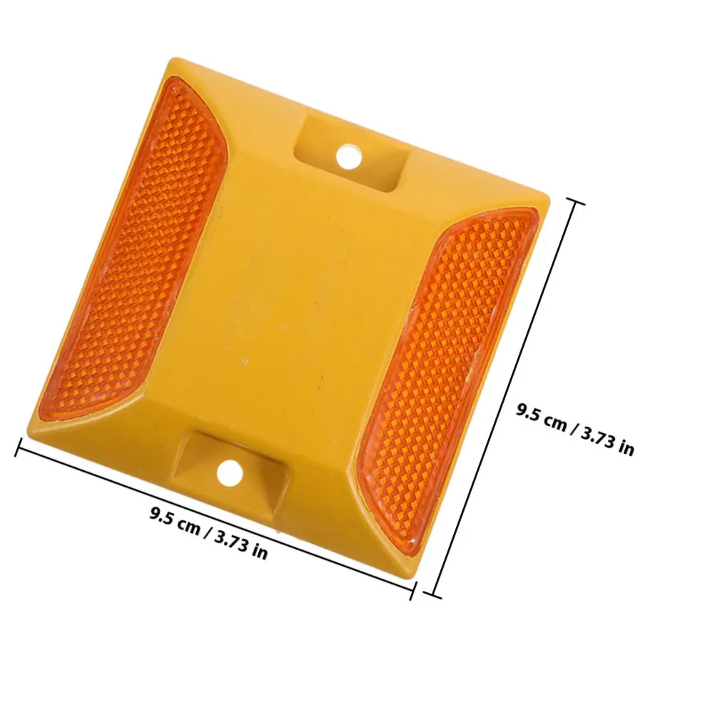 Reflective Road Studs Plastic Pavement Markers for Driveway Highway Parking Lot Safety Guidance Night Visibility Wear Resistant