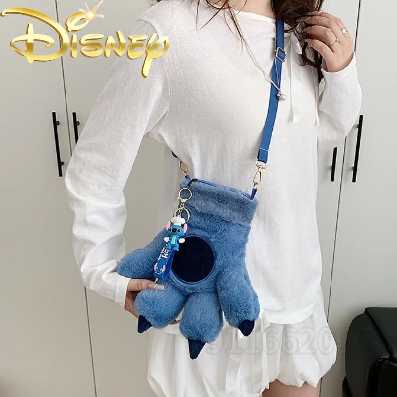 Disney Stitch Plush Mini Shoulder Bag Cartoon Cute Mini Shoulder Crossbody Bag 3D Fashion Mini Women's Plush Bag High Quality