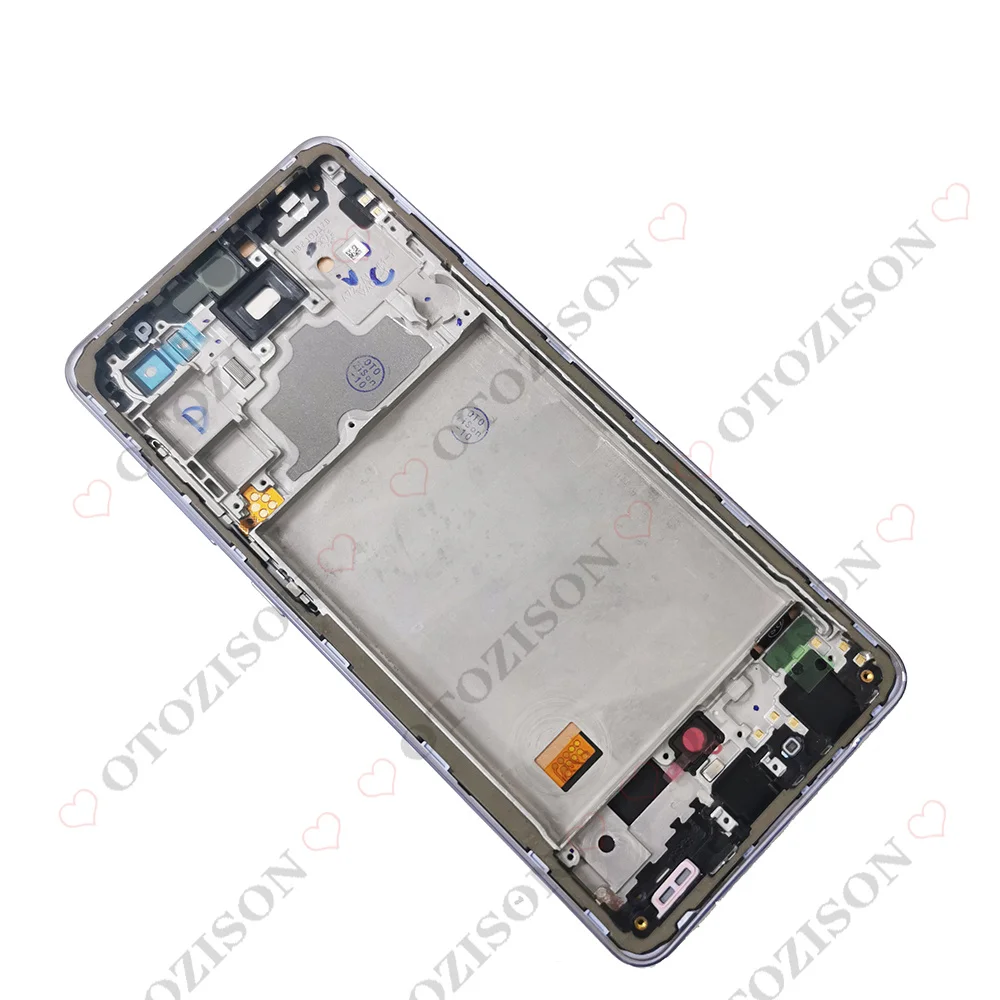 A72 4G LCD With Frame For Samsung Galaxy A72 A725 Display SM-A725F/DS A725M Screen Touch Digitizer Sensor Assembly Replacement