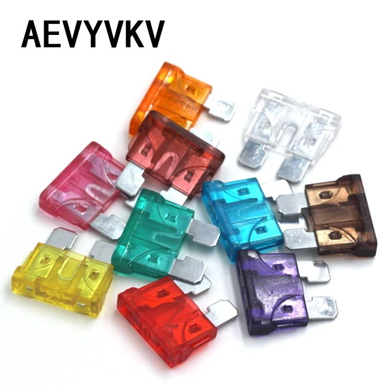 10pcs Medium Standard Blade Fuse Insert ZINC Pins 1A 2A 3A 5A 7.5A 10A 15A 20A 30A 40A 45A 50A Refitted For Auto Car Truck