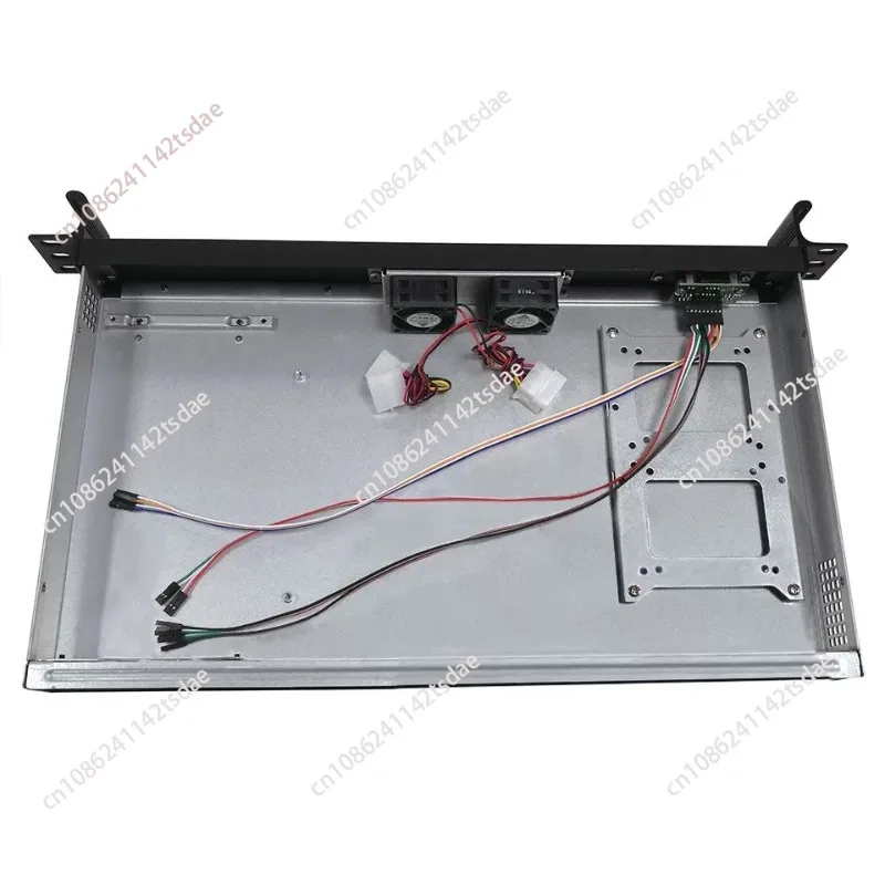 1U Rack Mount Mini ITX Server Chassis 250mm Depth Aluminum Front Panel, Soft Router Network Switch Small Cabinet