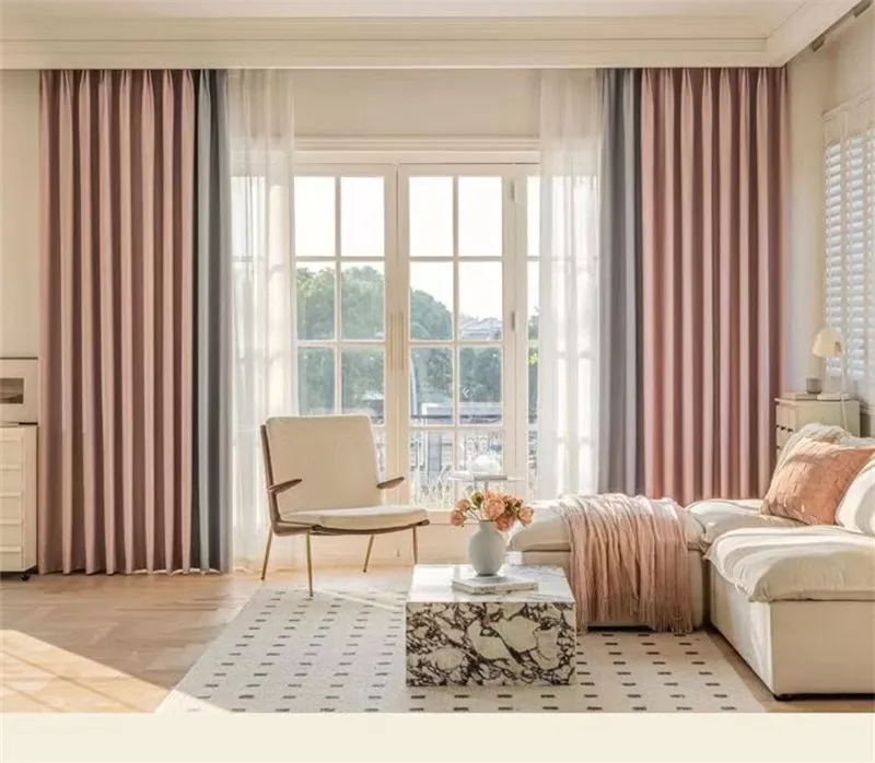 310 cm Höhe 75–90 % Verdunkelungsvorhänge für Wohnzimmer, einfarbig, passender Klang, reduziert Beige, Schlafzimmervorhänge nach Maß – Detail 37