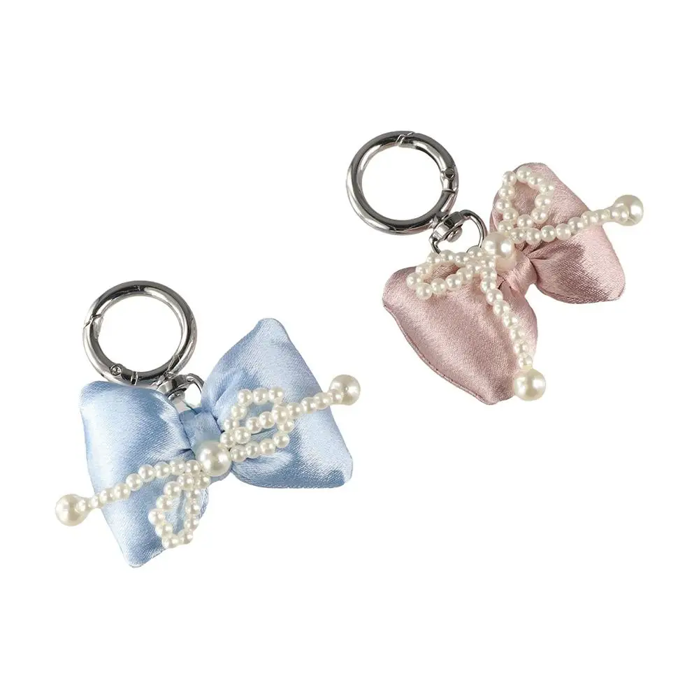 

Balletcoce Pearl Bow Keychain Keyring Heart Keychains Bowknot Bag Pendant Key Pendant Decoration Bow Phone Chains Gift Jewelry