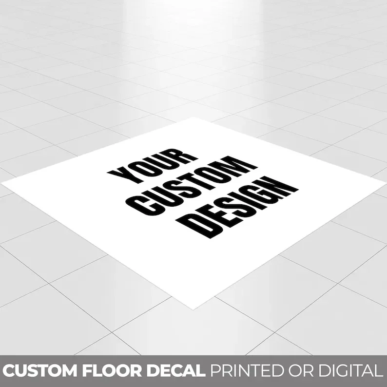 

Custom Floor Decal sticker, Complete Custom Floor Decal, Removable Sticker, Vinyl Floor Banner, Adhesive Banner Sticker Decal Ev