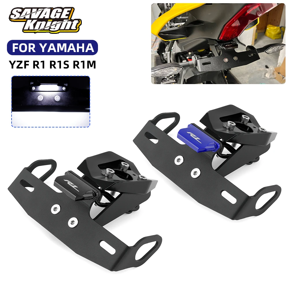 

YZF-R1 License Plate Holder LED Light For YAMAHA YZF R1 R1M R1S Motorcycle Accessories Tail Tidy Fender Eliminator 2015-2025