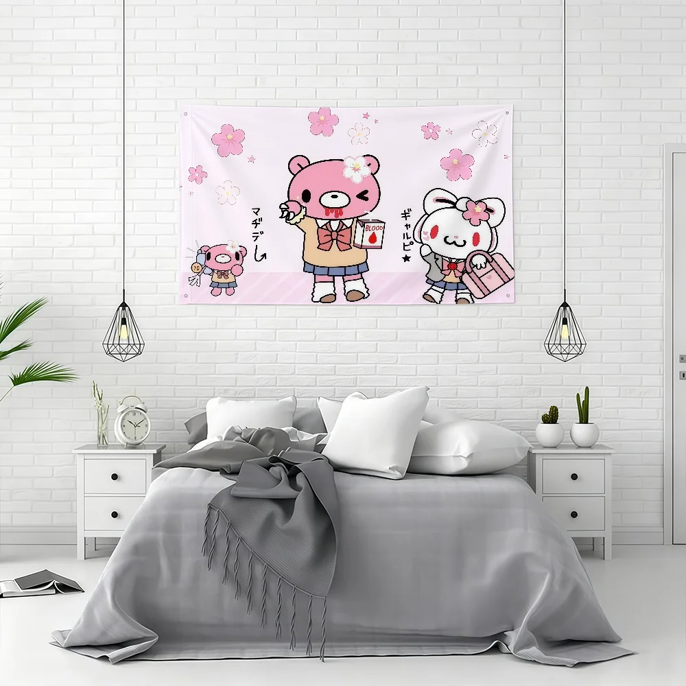 Cartoon G-gloomy bear flag Party Club Outdoor Interior Wall Decoration Banner Fans Gift Print Decor flag