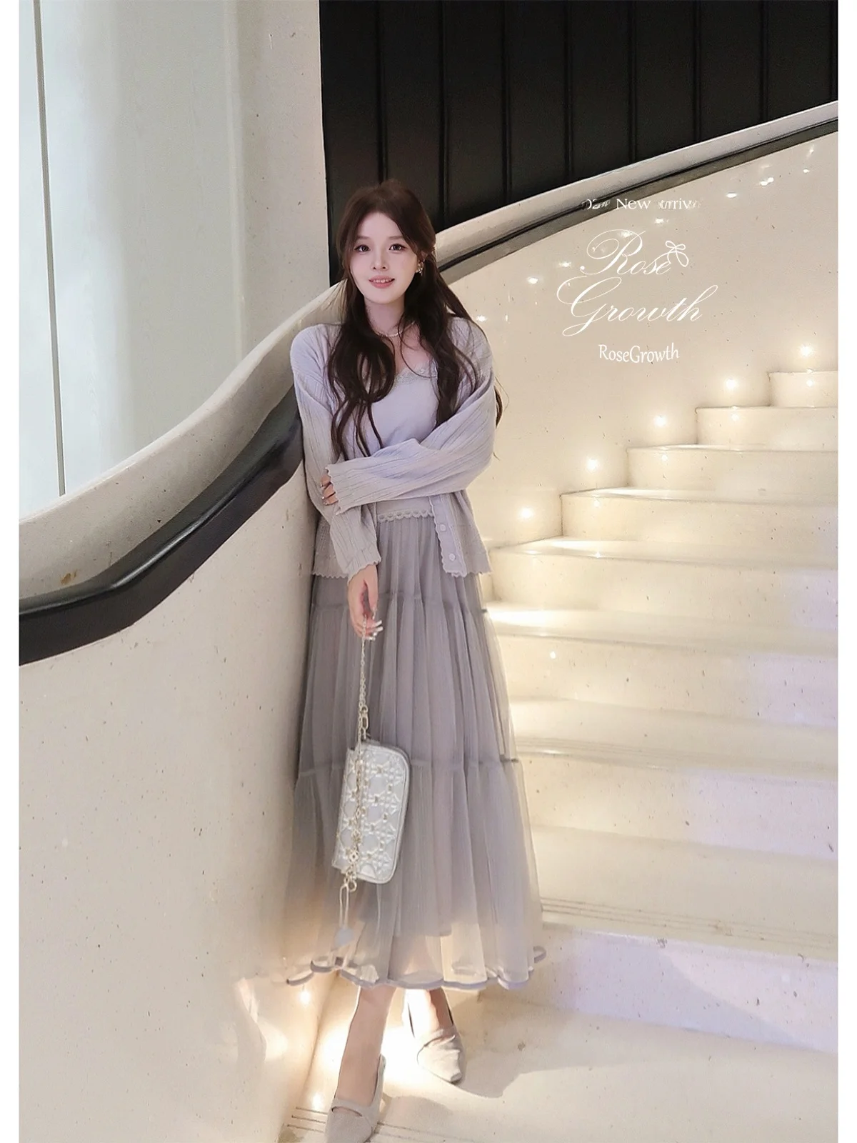 

Юбка Rosewth Moon Shadow из сетчатой ткани с эластичным поясом, плиссированная, с высокой талией, А-силуэт, облегающая, длинная, из полиэстера, трикотажная, для повседневной носки