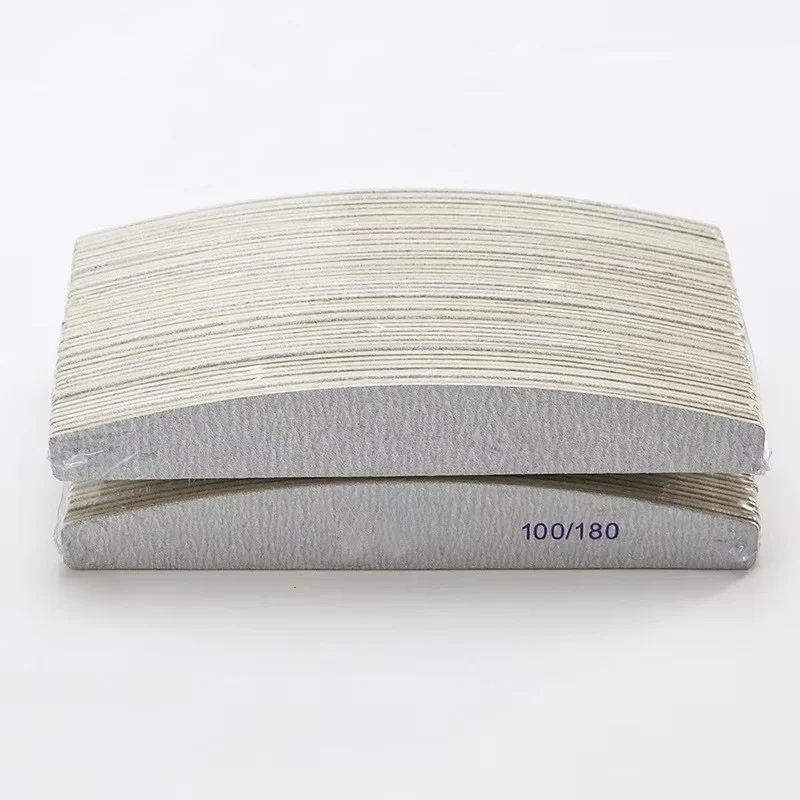 100 pcs  Strong Thick zebra  Wood Nail Files 180/240 100/180 Lima Buffer Manicure  Wood Sanding Nails Files