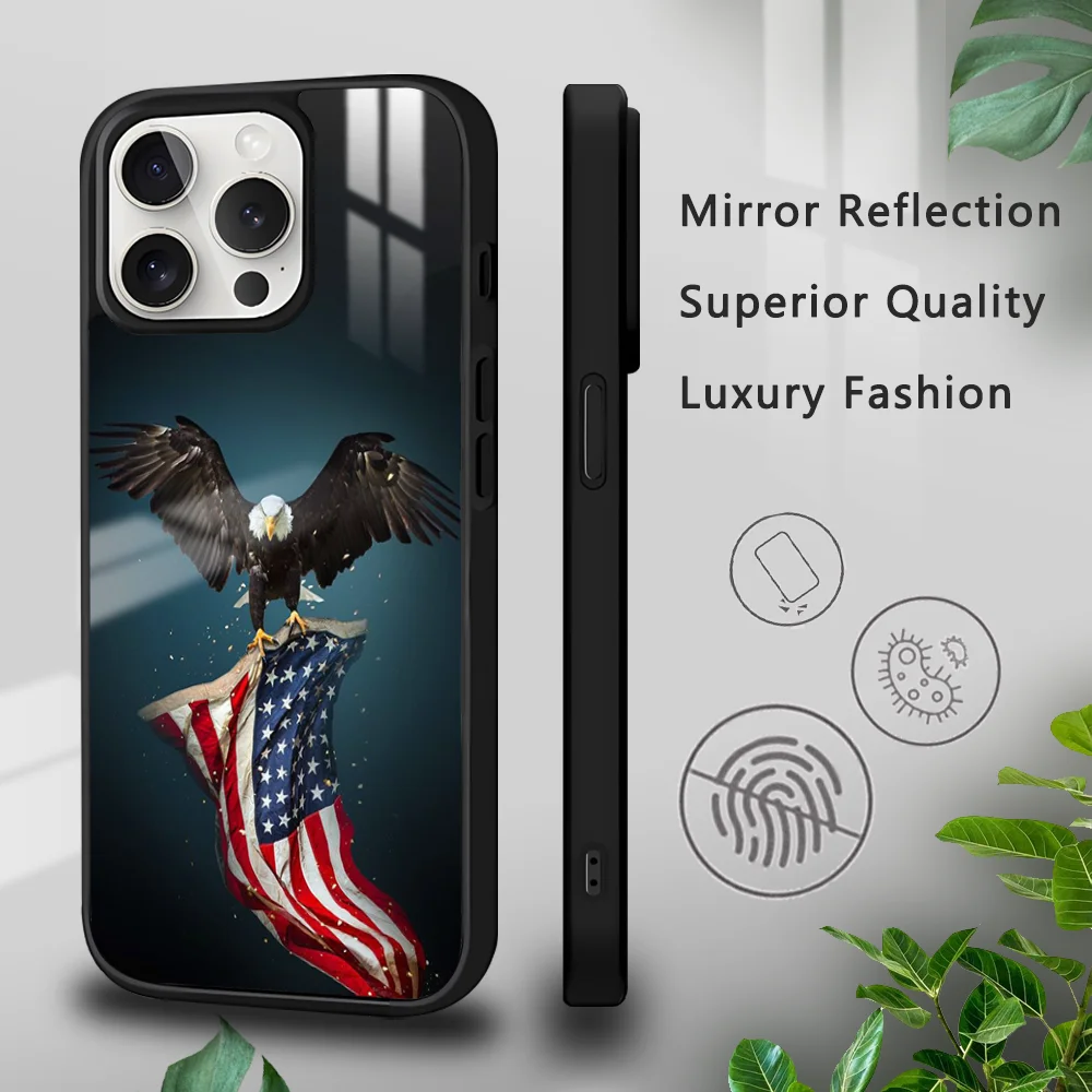 American USA Flag Phone Case For iPhone 16 15 14 13 12 11 Pro Xs Max Mini Plus Celulares Hard Funda