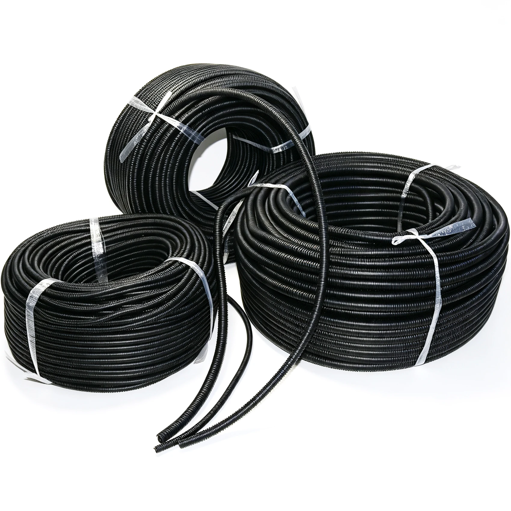 Wire Loom Corrugated Pipe 1/2 3/8 1/4'' Car Cable Heat Resistant Insulated Tube Harness Motor Equipment line Protection Sleeving