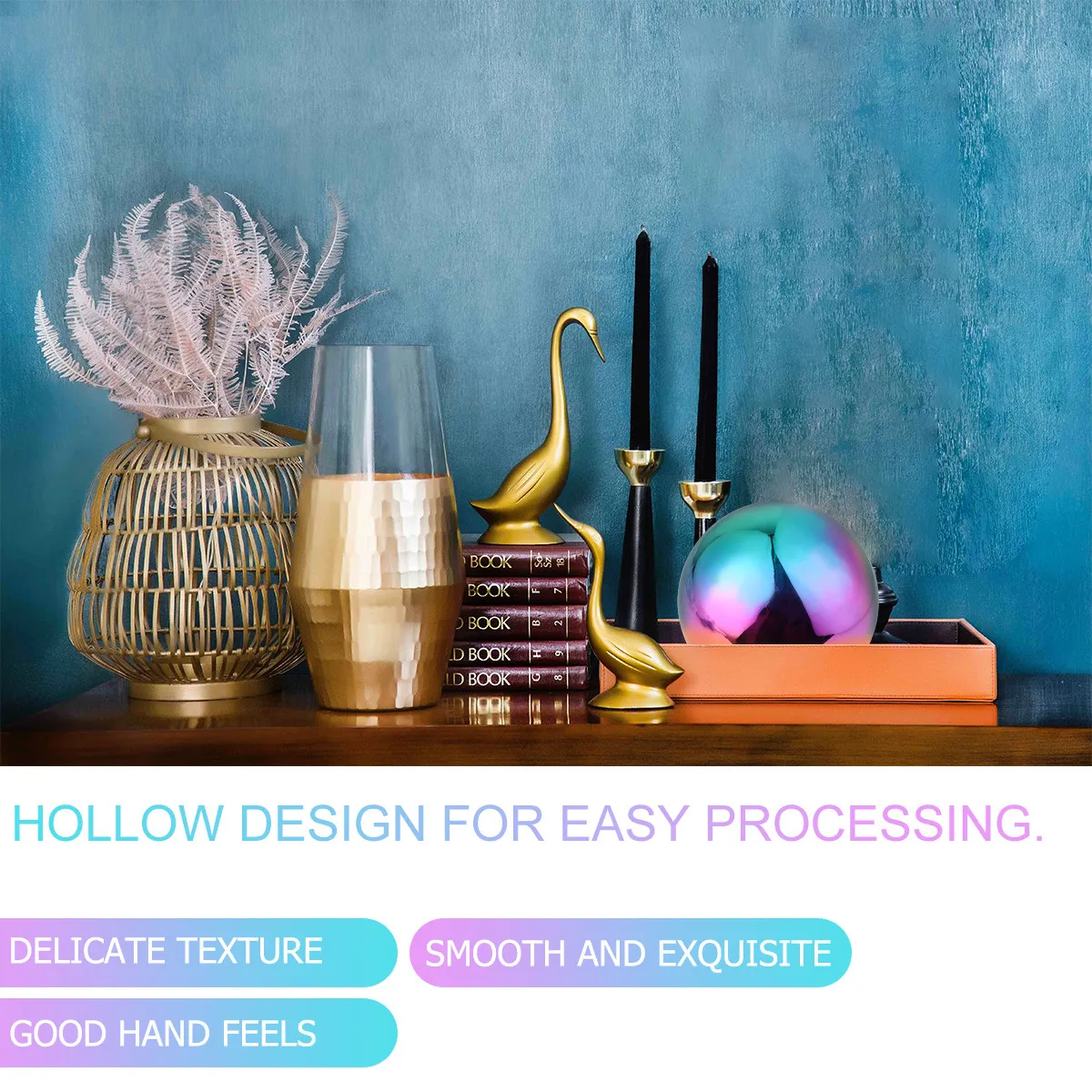 Stainless Steel Hollow Colorful Ball Mirror 120mm Polished Round Metal Ball for Home Decor and Multi-Purpose Use