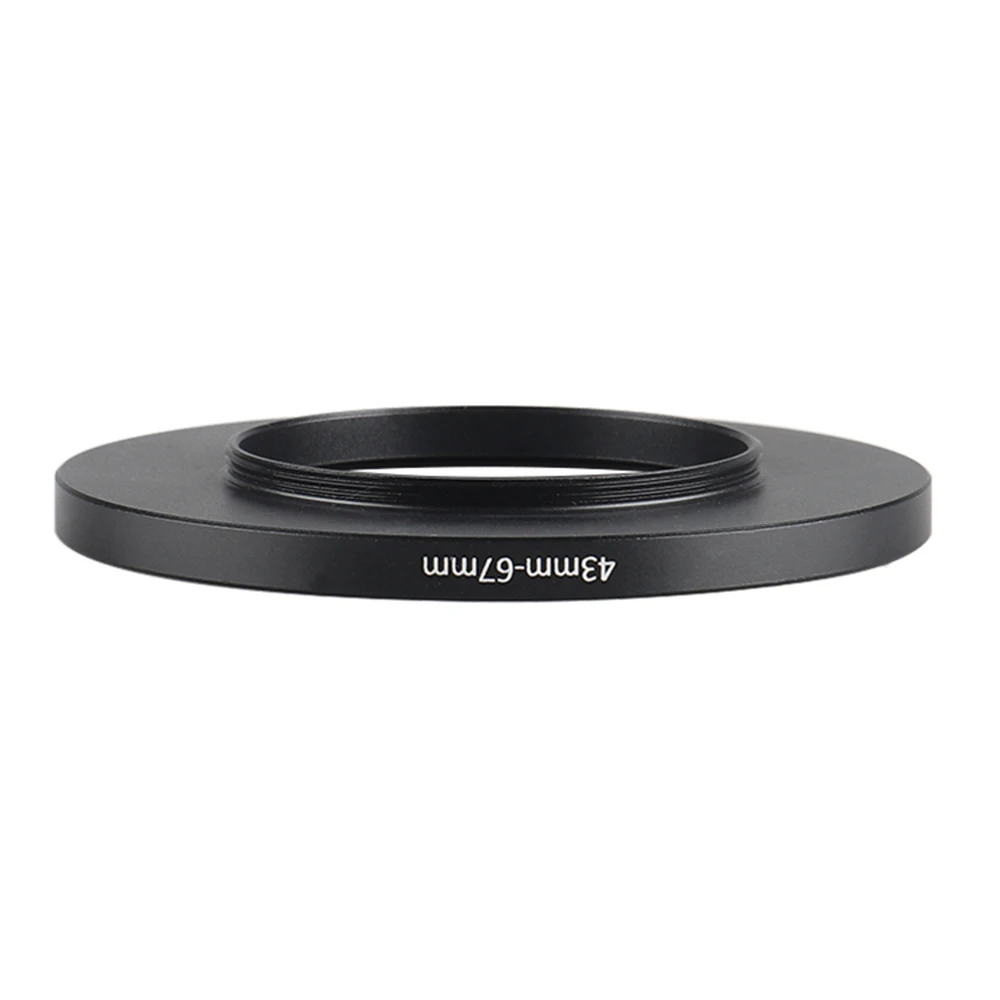 Aluminum Black Step Up Filter Ring 43mm-67mm 43-67 mm 43 to 67 Filter Adapter Lens Adapter for Canon Nikon Sony DSLR Camera Lens