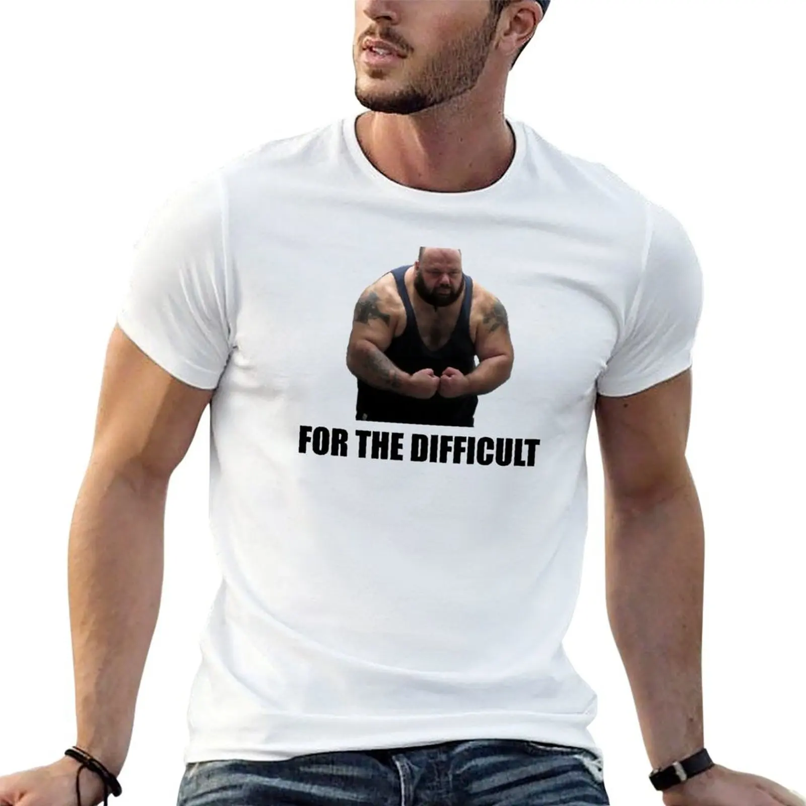 Kyriakos Grizzly For the Difficult T-Shirt hippie clothes man t shirt Men's t shirts