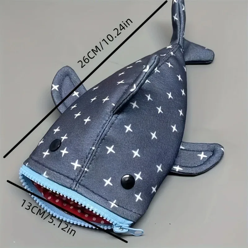 Cute Shark Pencil Case, Large Capacity, Multi-Functional, High Appearance Level Pencil Case, Student Stationery Storage Bag, 1 P