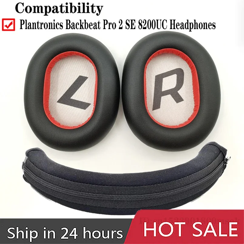 Replacement Ear Cushions Pad Earpads with Headband Set for Plantronics Backbeat Pro 2 SE 8200UC Noise Cancelling Headphones