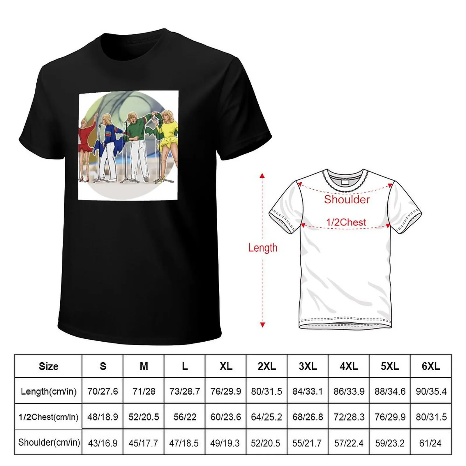 Gay icons - Bucks Fizz at Eurovision - Making Your Mind Up T-Shirt No Iron Casual Short Sleeve Top