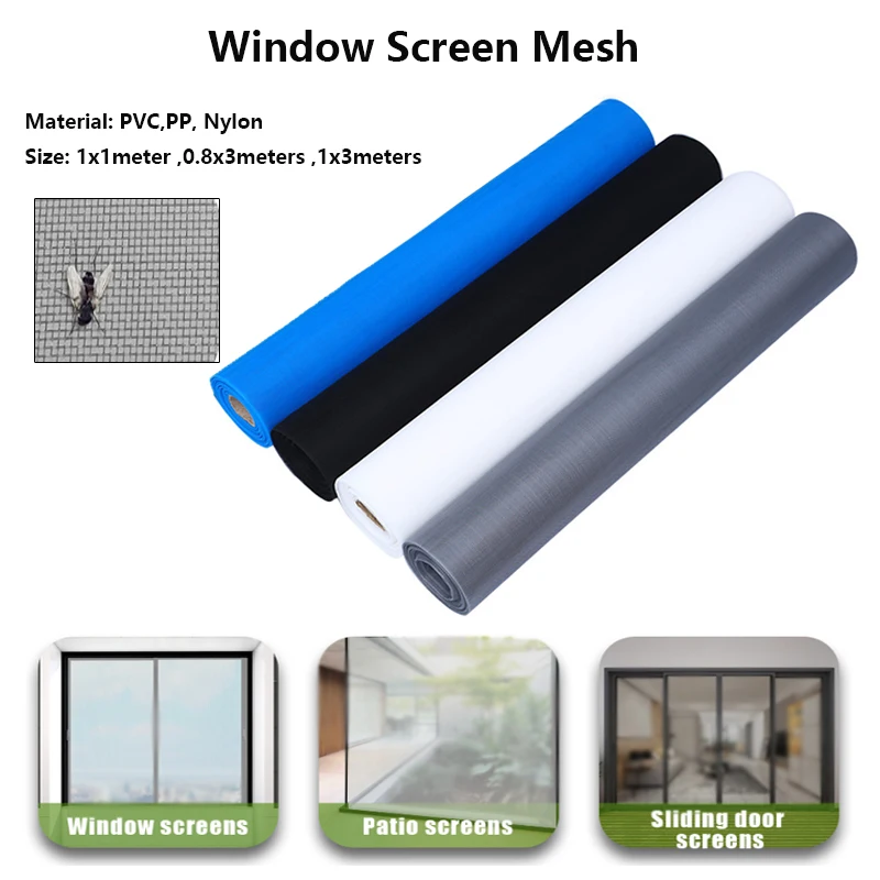 Mehrere Größen und Farben Tür Fenster Gaze Moskito Mull Net Haushalt Wohnzimmer Schlafzimmer Tür Bildschirm Fenster Moskitonetz – Detail 1