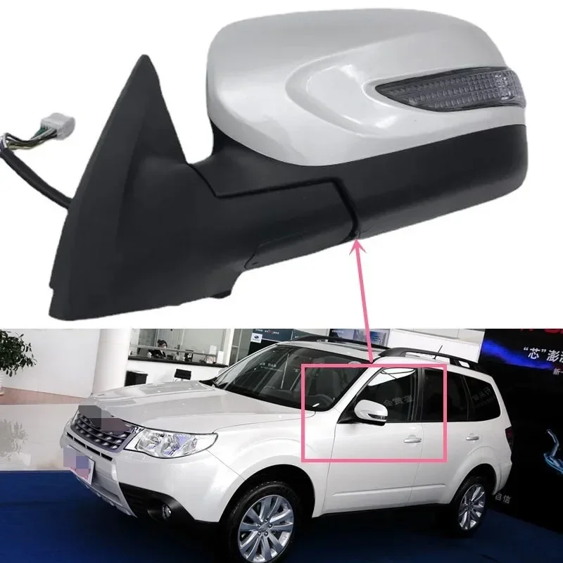 

For Subaru Forester 2011 2012 Rear view mirror assembly exterior mirror with heating with turn signal Electric control 9 wires