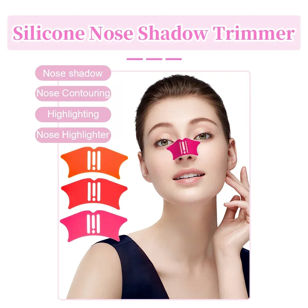 Multifuncional Silicone Eyeliner Assist Tool, Nose Contour Tool, Eyelash Extension Pads, Maquiagem Helper, Maquiagem Ferramentas