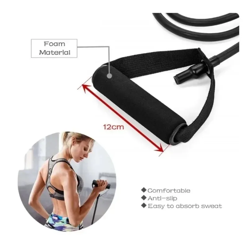 Resistance Bands With Handles Elastic Yoga Pull Rope Exercise Cord Stretch Bands For Muscle Training/Shape Body/Physical Therapy