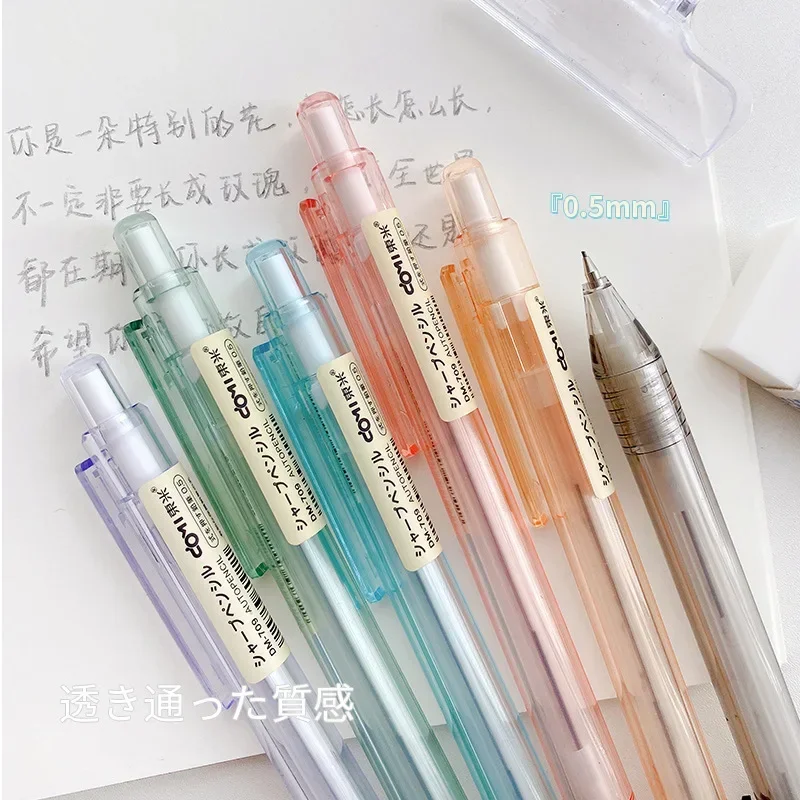 1Pcs Translucent Automatic Pencil for Writing 0.5mm Mechanical Pencil School Supplies Cute Stationery Writing Supplies