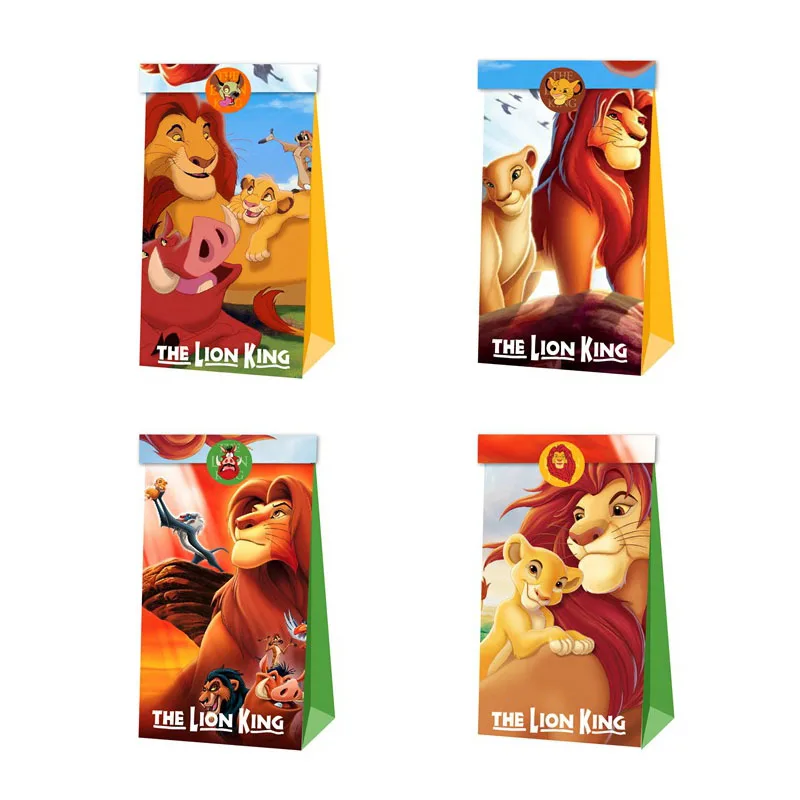 12pcs disney Anime The Lion King mickey mouse kids Toys Gift Candy Bag Cartoon Theme Party Festival Birthday Decoration gift