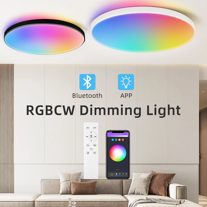 

Modern Ceiling Lamp With Remote Control Dimmable RGB Room Decor Led Ceiling Light Fixture For Living Room Bedroom corridor