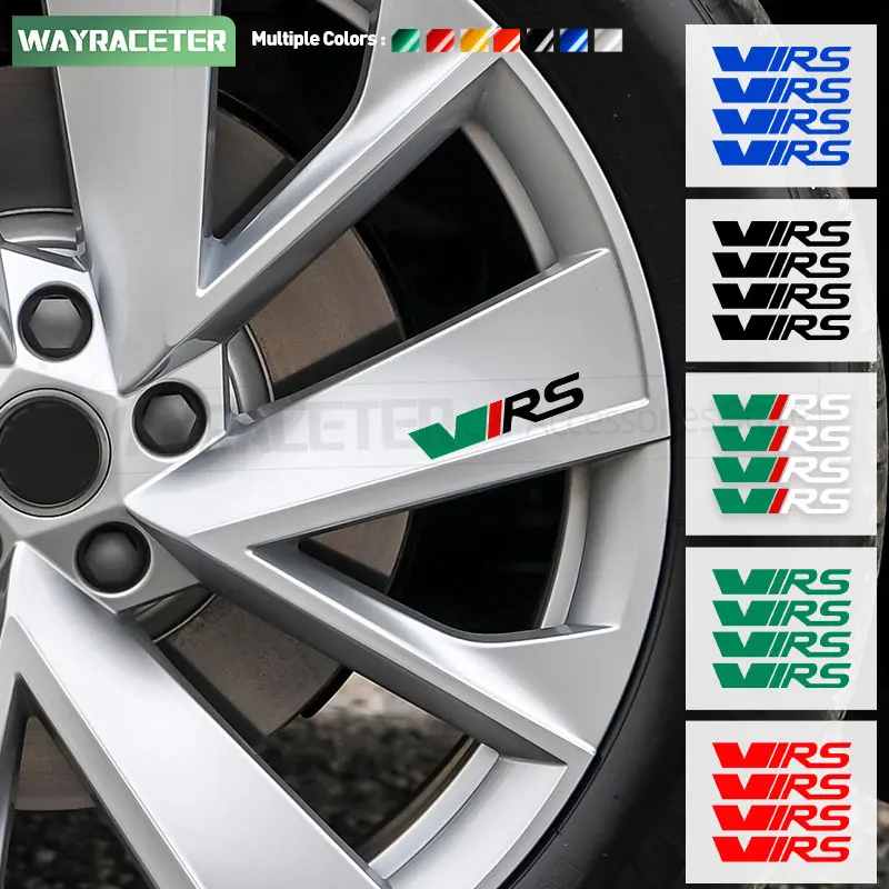4 Pcs Reflective Car Tires Alloy Rim Wheel Sticker For Skoda Octavia Superb Fabia Enyaq Yeti VRS Scala Karoq 2024 Accessories