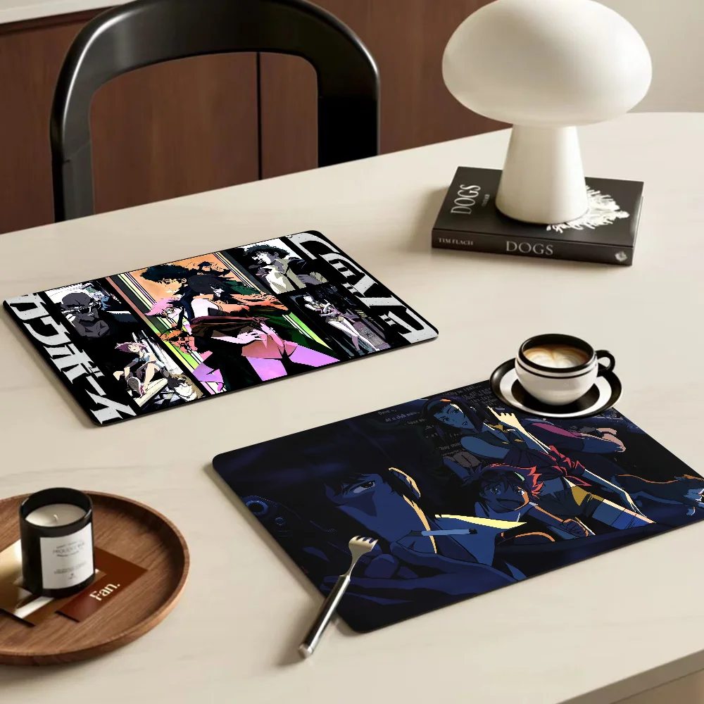 Anime Cowboy Bebop Kitchen Draining Mat Tableware Pad Coffee Dish Drying Mat Placemat Bathroom Kitchen Drain Pad