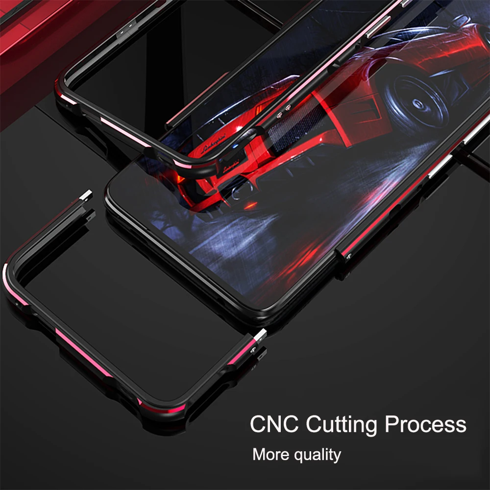 For Asus ROG Phone 7 Pro Case 6 5 5s Aluminum Metal Bumper Frame Slim Cover Skin Protective Phone Funda + Carmera Lens Protector