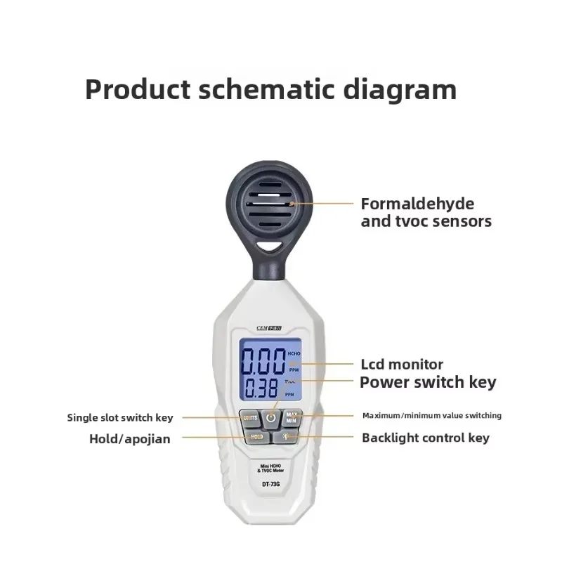 DT‑73G Multi‑Function Environment Test Meter, Anemometer, Light, Noise, Humidity Tester