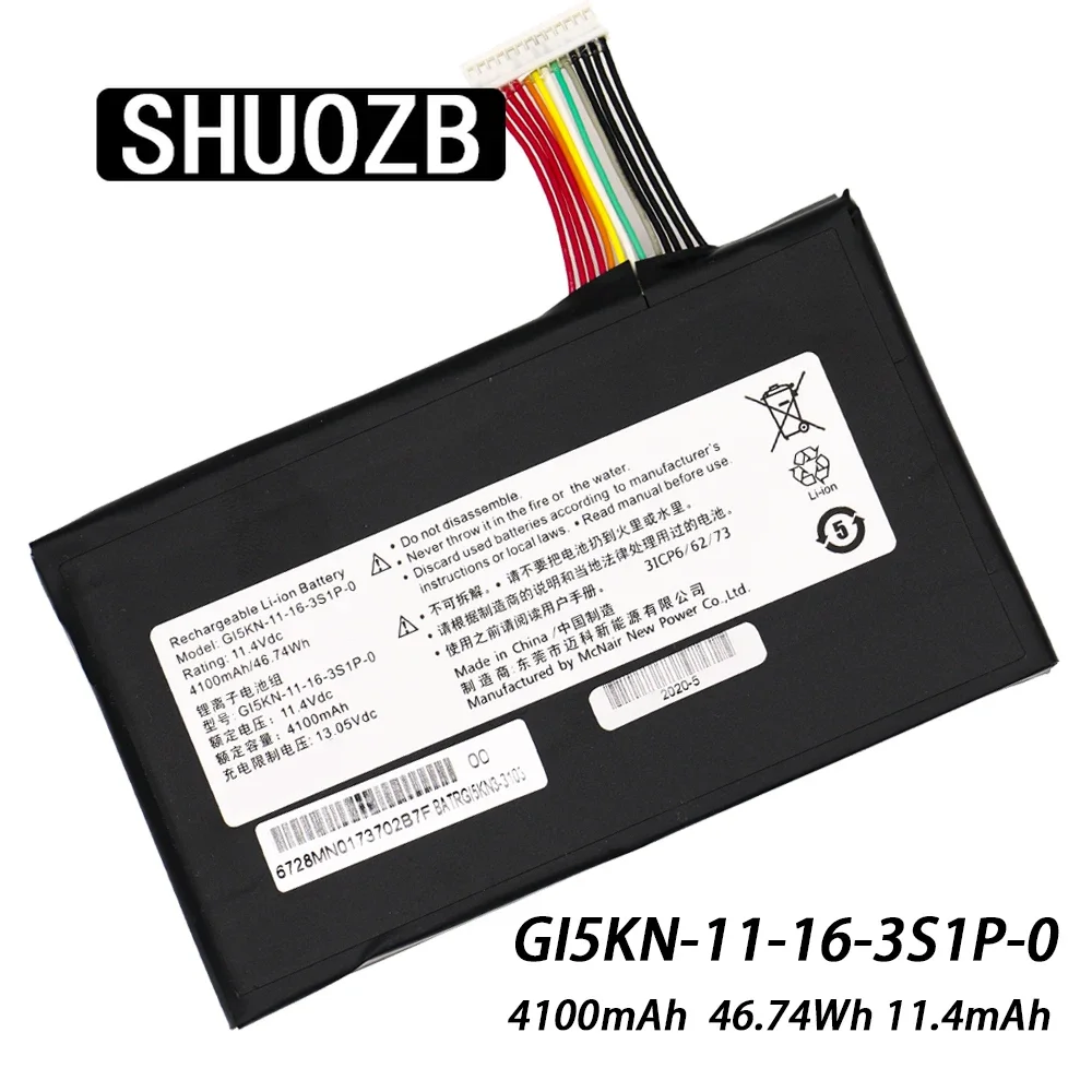 SHUOZB GI5KN-00-13-3S1P-0 Laptop Battery For MECHREVO X1 X2 For Hasee Z7M-KP5GC Z7M-KP7GC Z7M-KP7S KP7GT GI5KN-11-16-3S1P-0