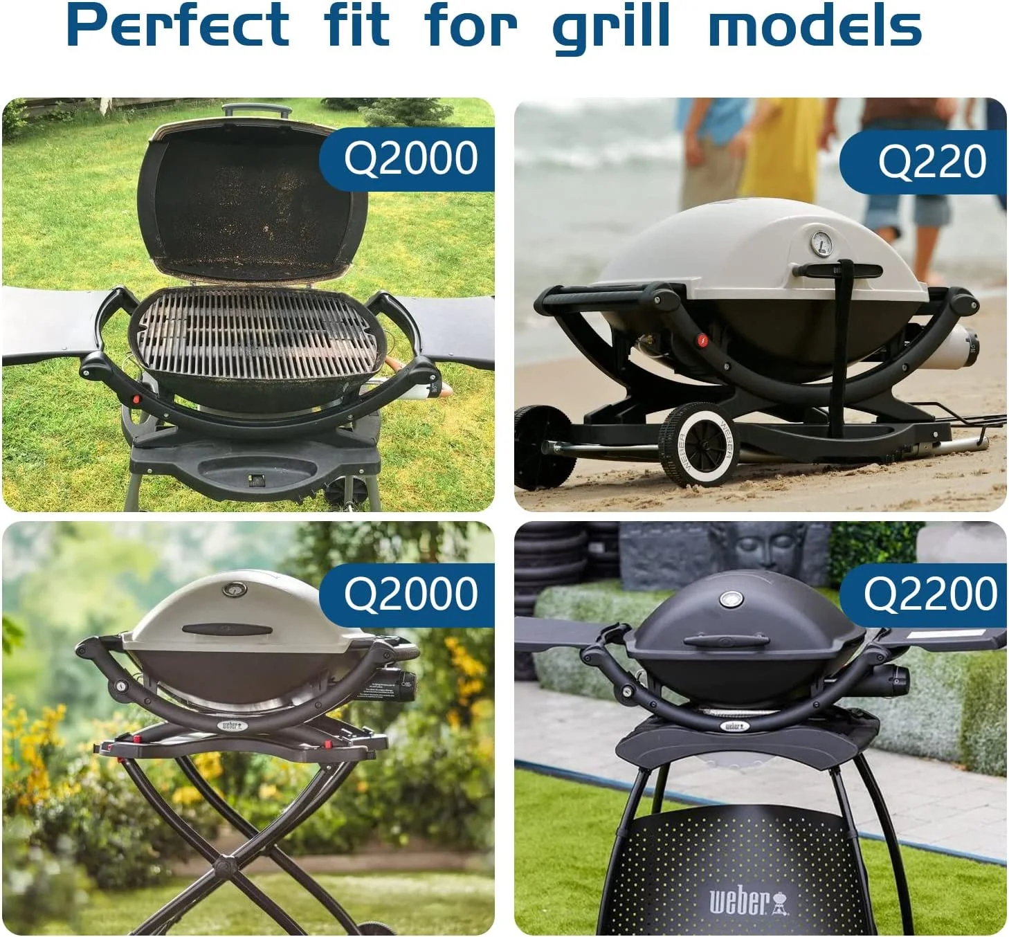 Imagem -03 - Polegada Queimador Tubo Kit para Weber q 200 2000 Grills de Gás Queimador Peças de Tubo para Weber 41862 69956 60041 20.5