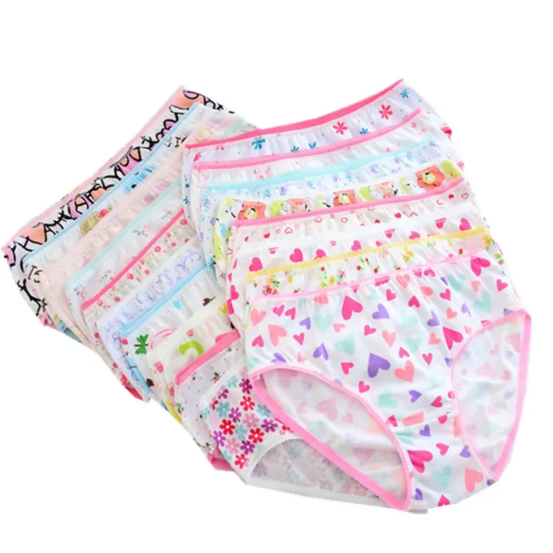 (24 pezzi/lottp) biancheria intima per ragazze in cotone 100% mutandine per bambini intimo per bambini 2-12 anni