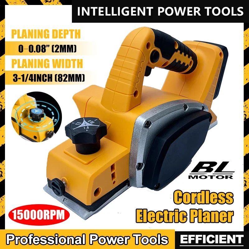 Plaina elétrica sem fio dewalt, 15000rpm, plaina portátil para carpintaria diy, compatível com bateria de 20v