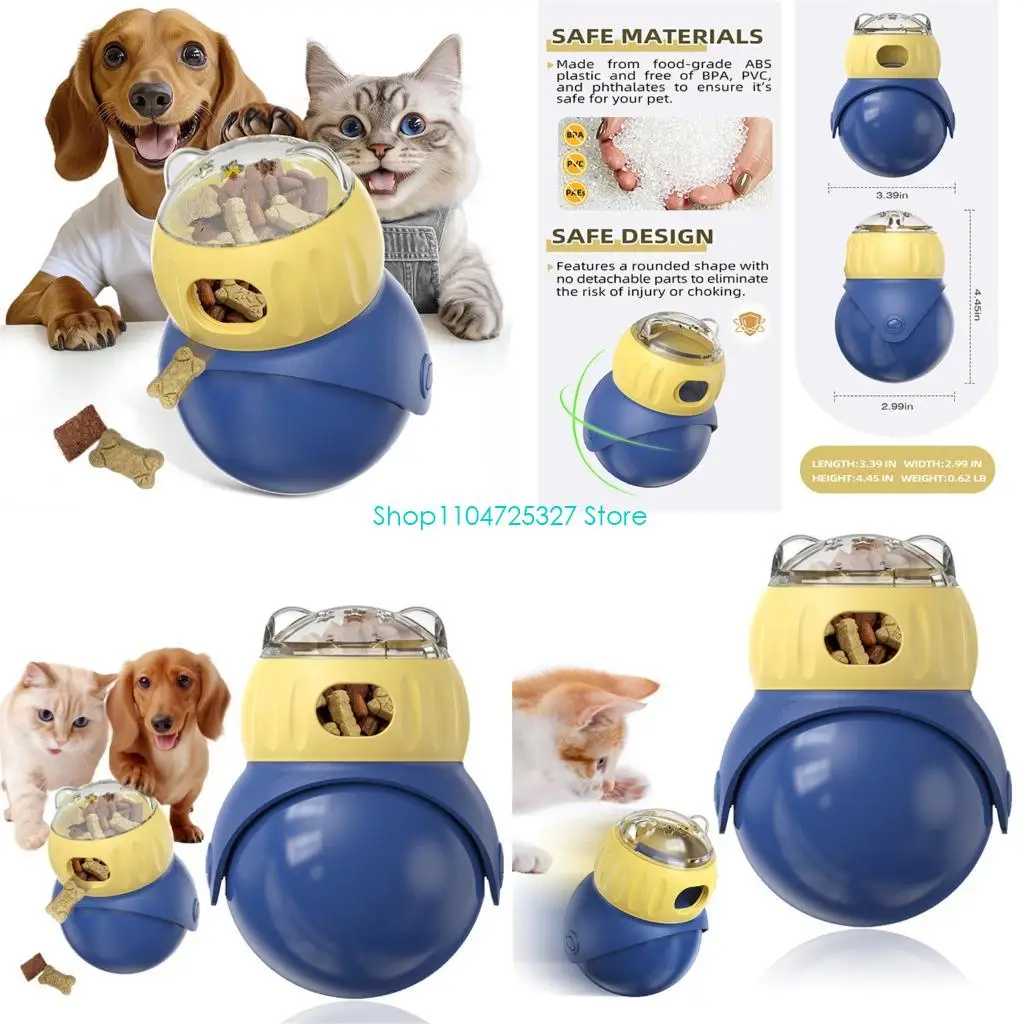 D8KF Dog Treat Discensor bola juguete Flote alimentos Alimentador lento Puzzle Entrenamiento mascotas Interactive