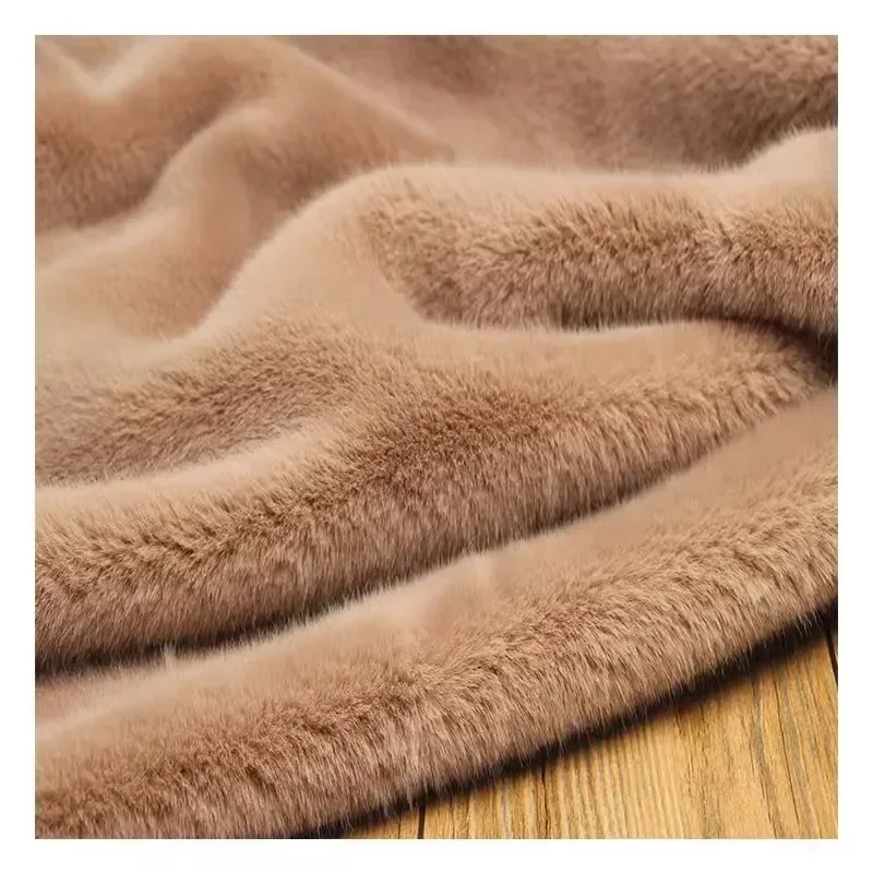 Thickened Faux Fur Fabric By The Meter for Coat Clothes Blanket Sewing Imitation Mink Hair High-end Textile Soft and Comfortable