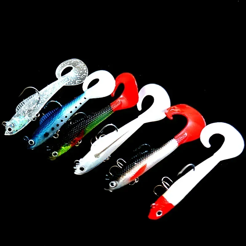 

EASYFISH 1pcs 90mm/9.5g Reel Tail Leaded Soft Bait for Freshwater and Marine Fish High-strength Sanbon Hooks for Better Hits