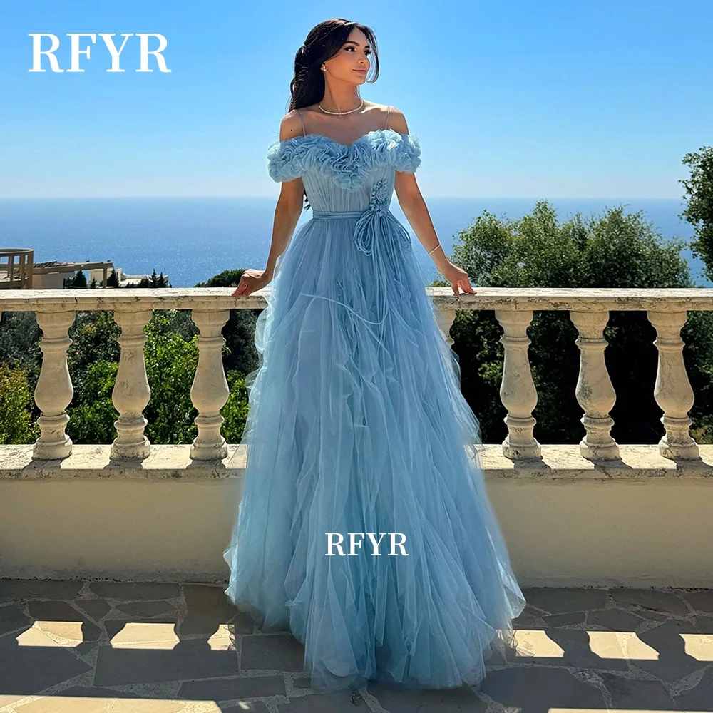 

Платье для выпускного вечера RFYR с открытыми плечами, вечернее платье, пышное платье принцессы فساتين مناسبة رسمية, индивидуальное