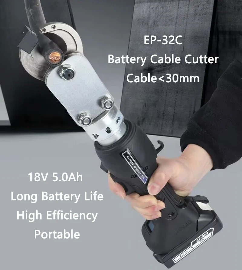

Portable Small Electric Cable Cutter EP-32C Copper Aluminum Cables Cutting Pliers Hydraulic Cable Scissors 0-30mm Cable Shear