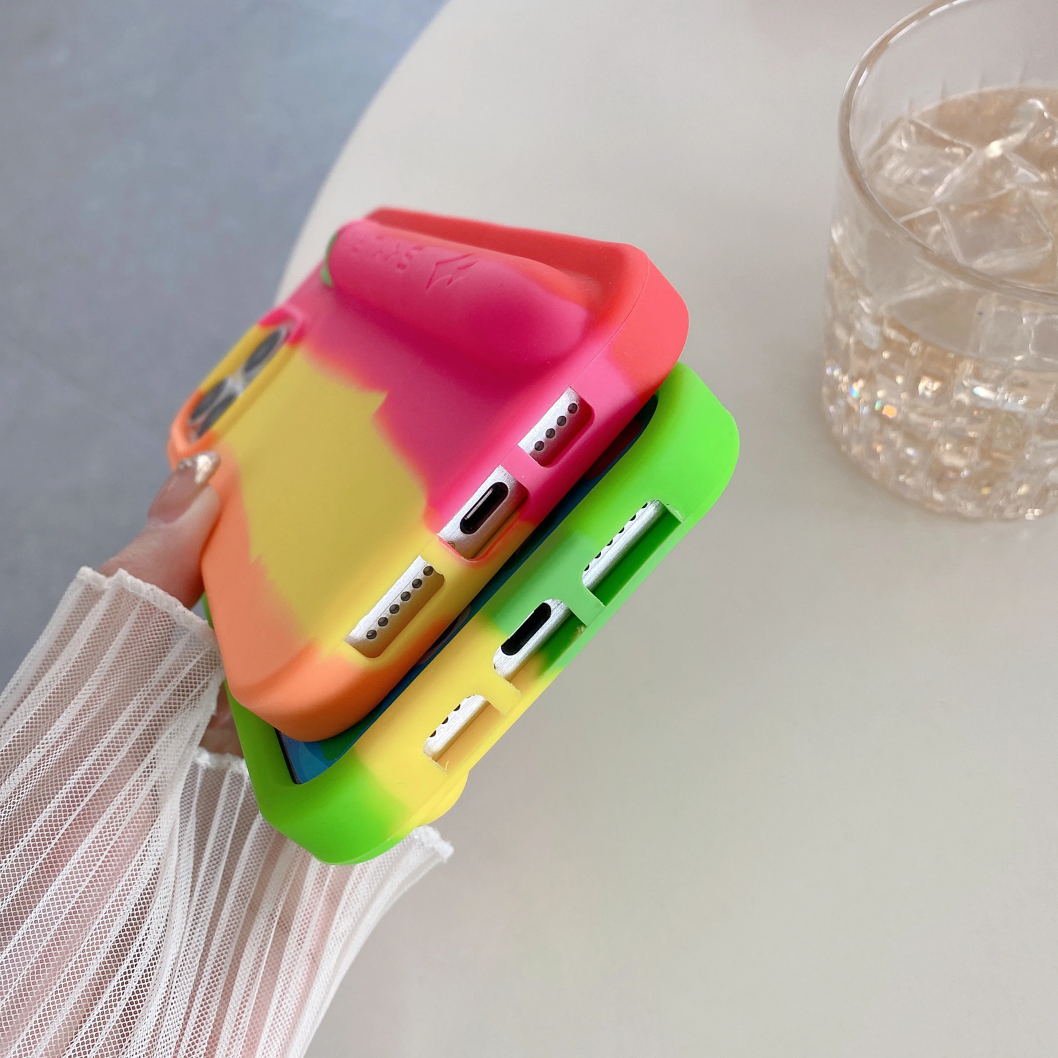 cigarette phone case Portable Slot Holder Soft Silicone for iPhone 12 13 14 15 16 Pro Max Shockproof Protective Cover Shell The museum Original cigarette Case - Cigarette