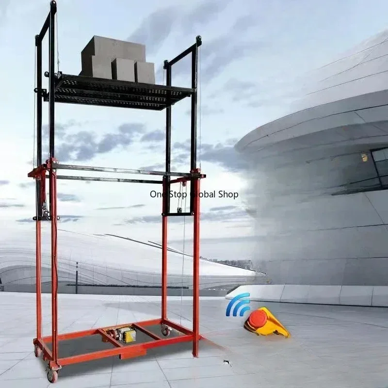 

-Electric Lifting Scaffold Lift Fully Automatic Folding Climbing Platform 5 Meters 6 Meters Small Cargo Elevator Hoist