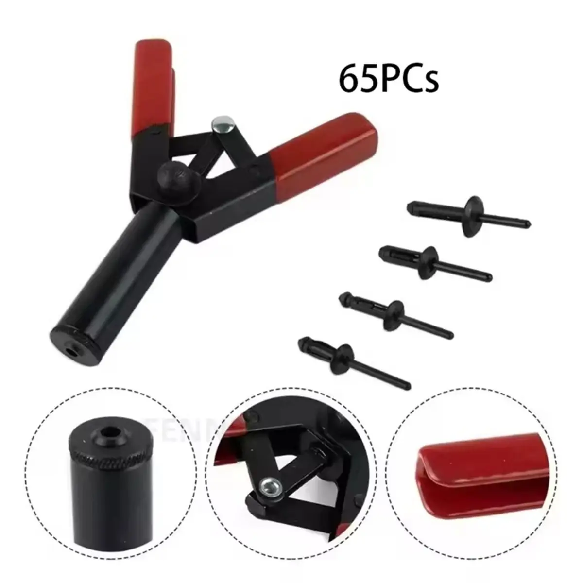 Home Tool 65Pcs Rivet Tools Set Multifunctional Poly Rivet Tools Quick Set Tool for Fastening Car Door Panels & Automotive Trim