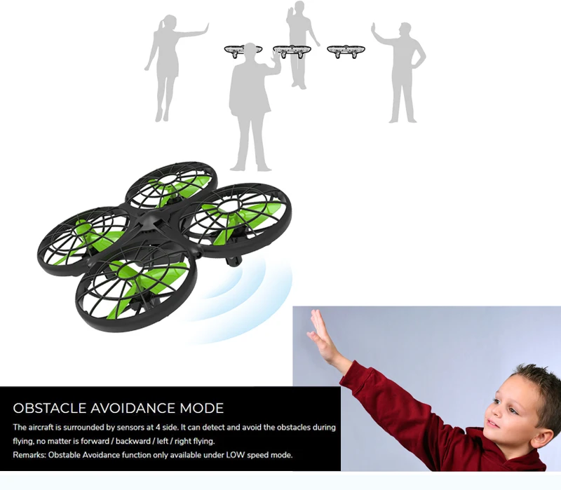 Syma X26 helikopter Rc Mini anak-anak, mainan pesawat kendali jarak jauh sensor penghenti hambatan inframerah untuk anak-anak