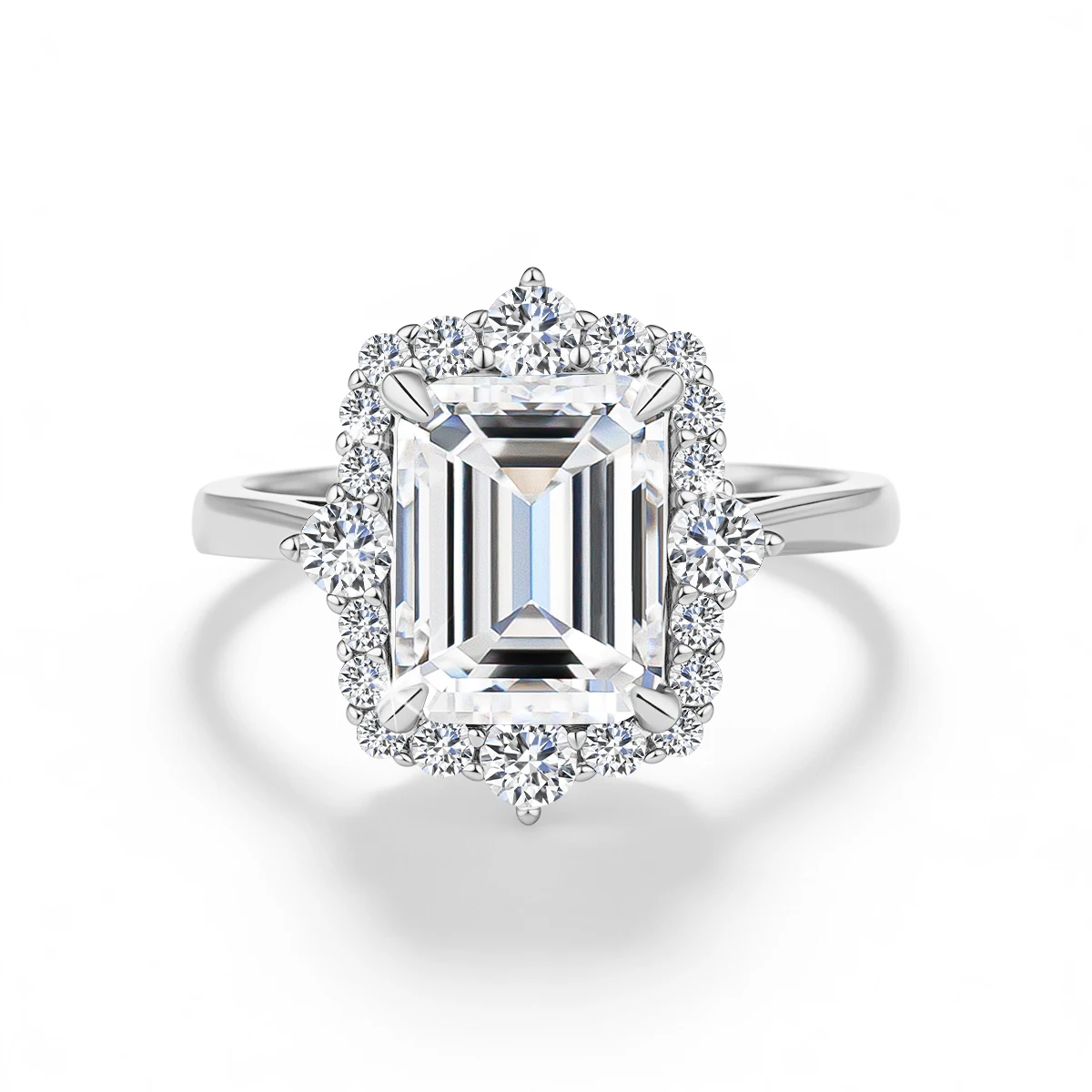 

Кольцо для помолвки из стерлингового серебра 925 пробы с муассанитом изумрудной огранки 3 карата, роскошное обручальное кольцо с крупным бриллиантом для женщин, ювелирные украшения для вечеринок, подарки