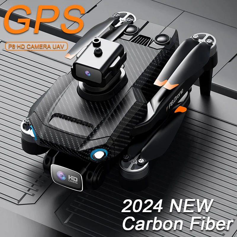 

P8 PRO Drone GPS Professional 8K Dual Camera Aerial Photography Brushless WIFi FPV UAV Avoidance Foldable RC Quadcopter Gift Toy