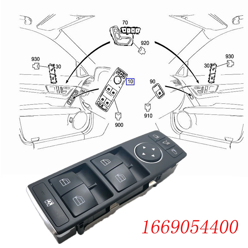 New Window Driven Switch For Mercedes-Benz CLA250 CLA45 AMG,2014-2017 sorghum truck spare parts 24v 4 61347 switch electric window switch for mercedes benz actros mega 0025456907 a0025456907