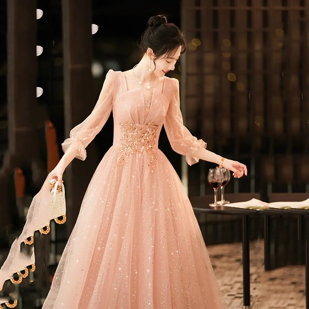 Evening Dresses A-LINE Tulle Party Dresses Women Evening Floor-Length Sexy Party Dress Customized