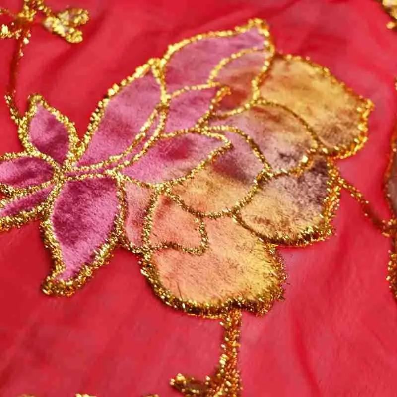 

High-end custom-made dress and cheongsam made of woven velvet brocade jacquard viscose fabric